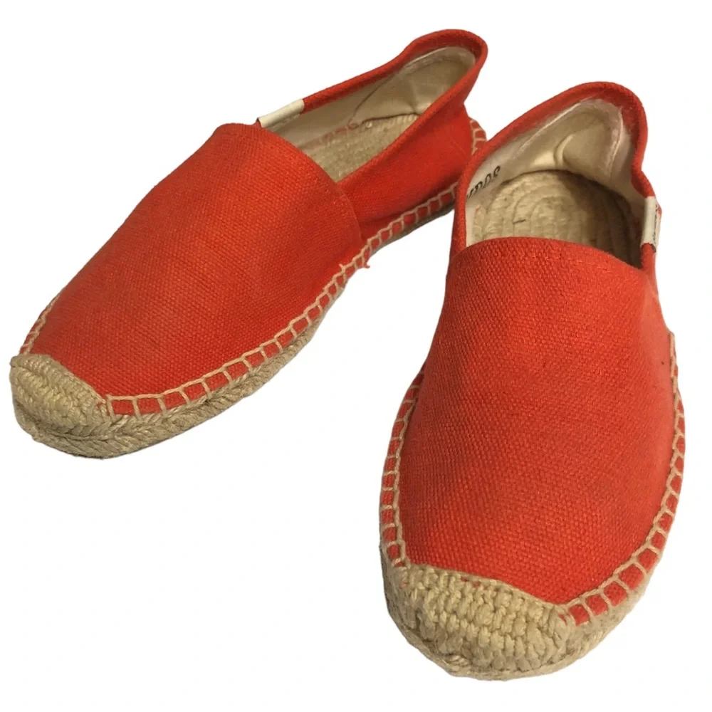 SOLUDOS Dali Espadrilles in Tangerine Red Size 5